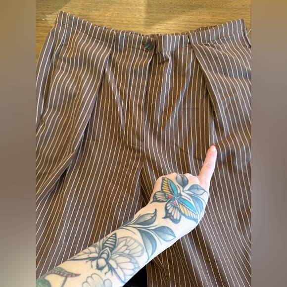 BRAND NEW- Free People Brown Striped Women's Pants - Picture 11 of 12